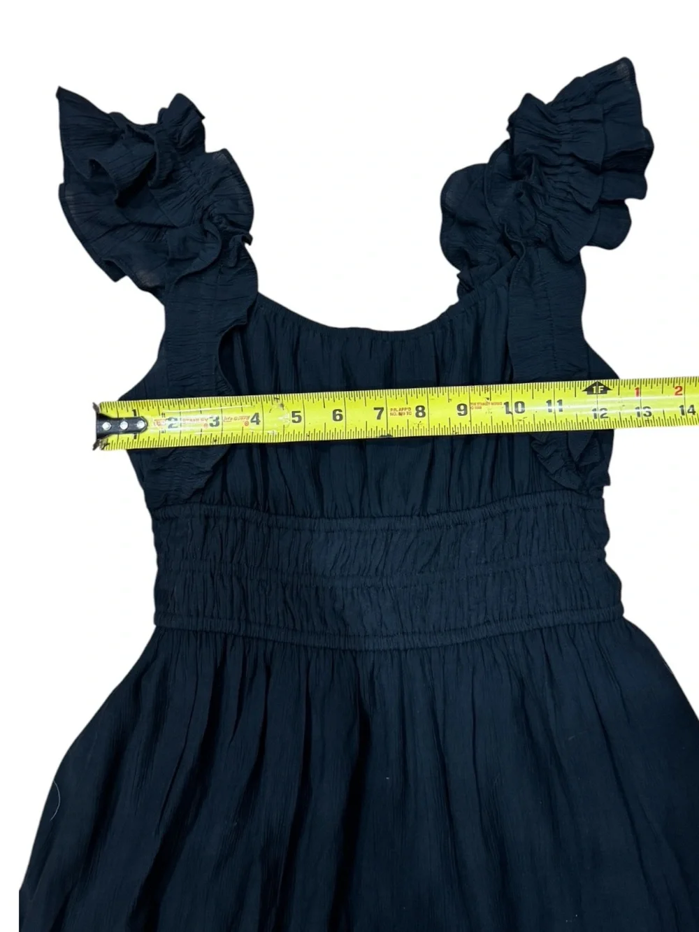 Abercrombie & Fitch Black Ruffled Strap Maxi Dress